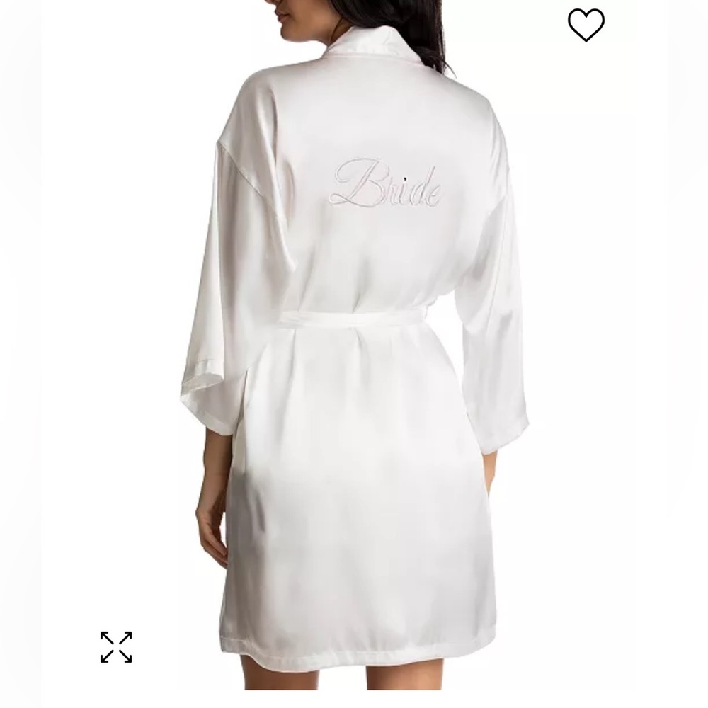 Linea Donatella BRIDE White Satin Robe & Pajamas
